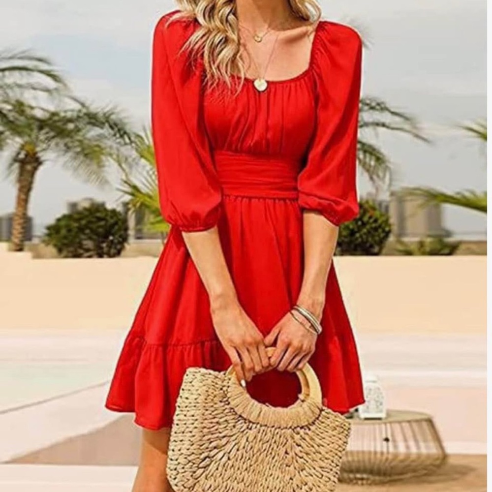 Elegant Red Women's Dress